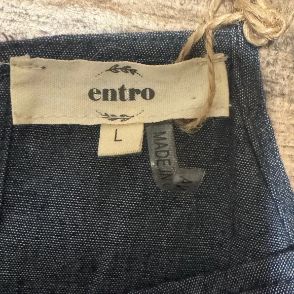 Entro Embroidered Halter Mini Dress Size Large - Picture 5 of 6